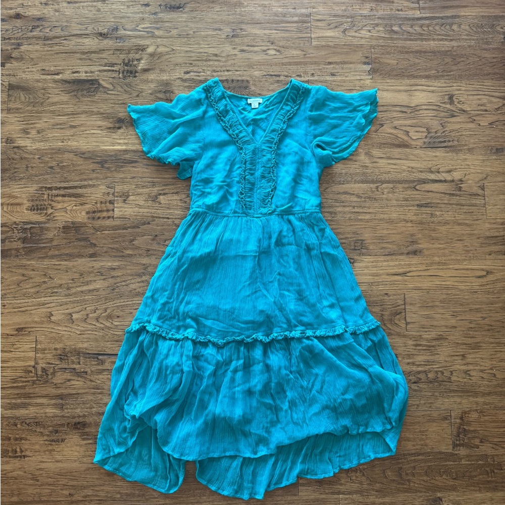 sundance teal long dress